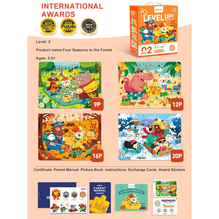 Mideer Advanced Puzzle Level-Up Progressive Learning Levels 0-8