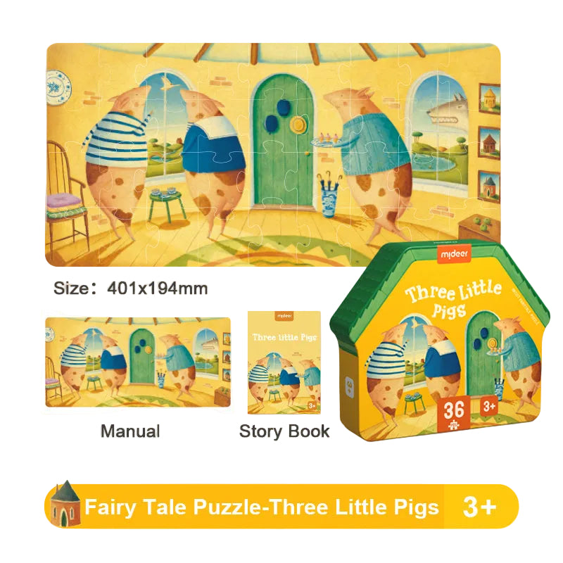MiDeer Artist's Fairy Tale Puzzle Story/Drawing Book for Kids Educational Toys