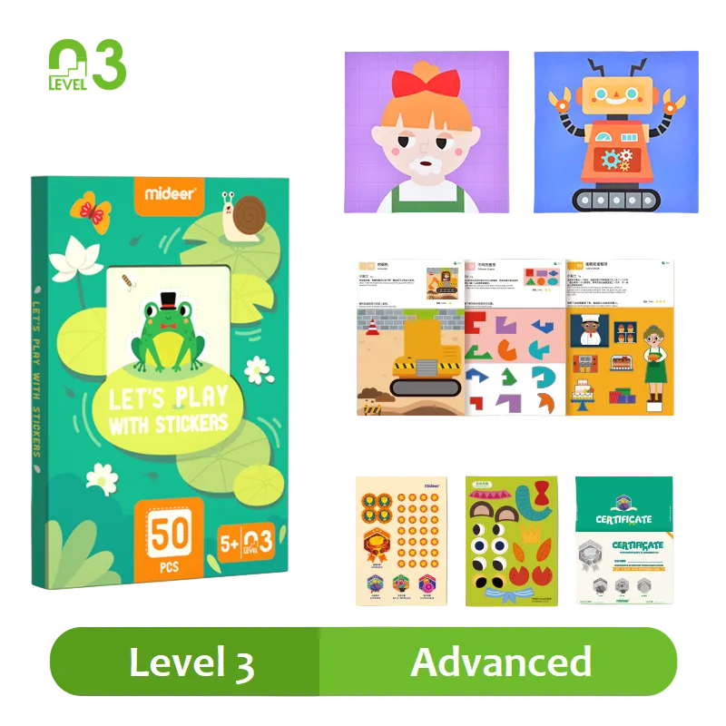 MiDeer Level Up Stickers - Let's Play with Stickers for 3 years and Up