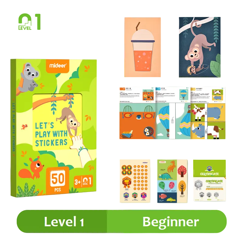 MiDeer Level Up Stickers - Let's Play with Stickers for 3 years and Up