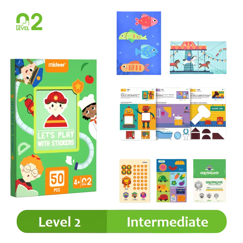 MiDeer Level Up Stickers - Let's Play with Stickers for 3 years and Up