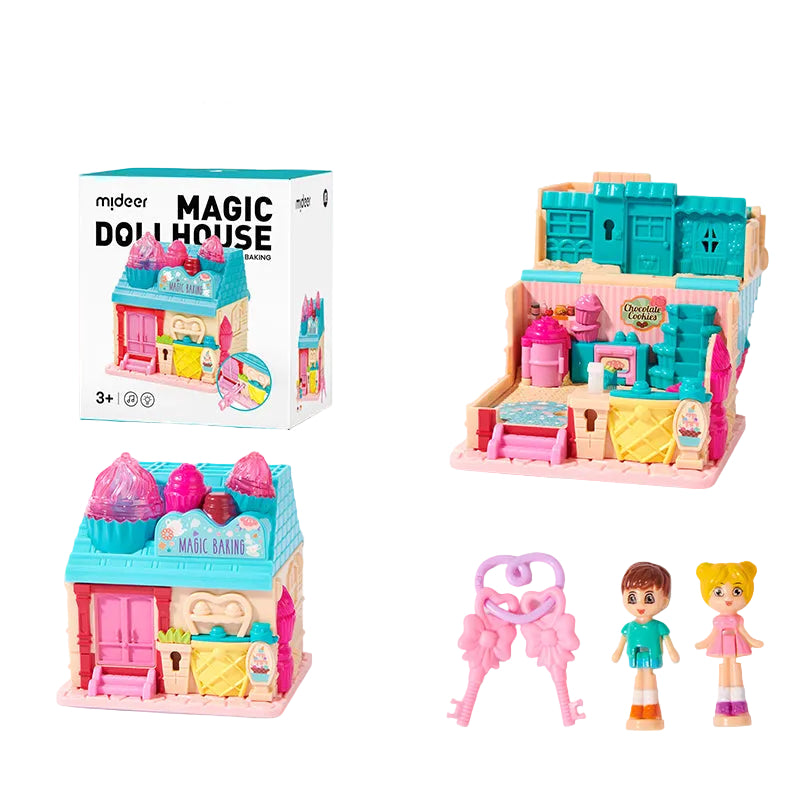 MiDeer Mini Magic Dollhouse w/ Lights and Music for Kids