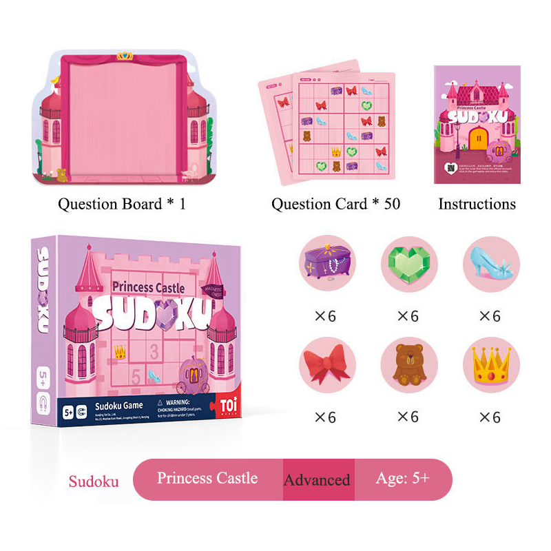 TOi World Children Magnetic Sudoku Brain Game Table Games Leveled Difficulty Logic Game
