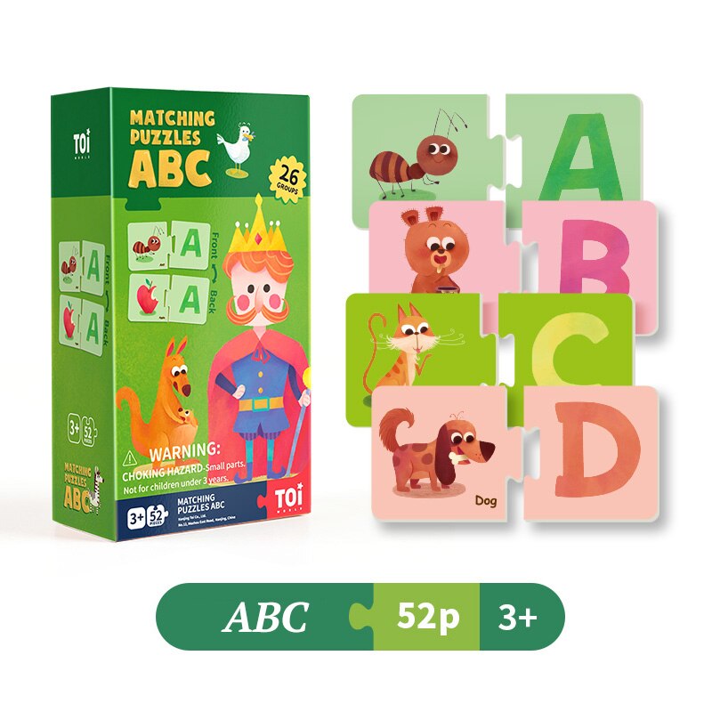 TOI World Matching Puzzle Cognitive Matching Jigsaw Montessori Baby Early Childhood Education Toys