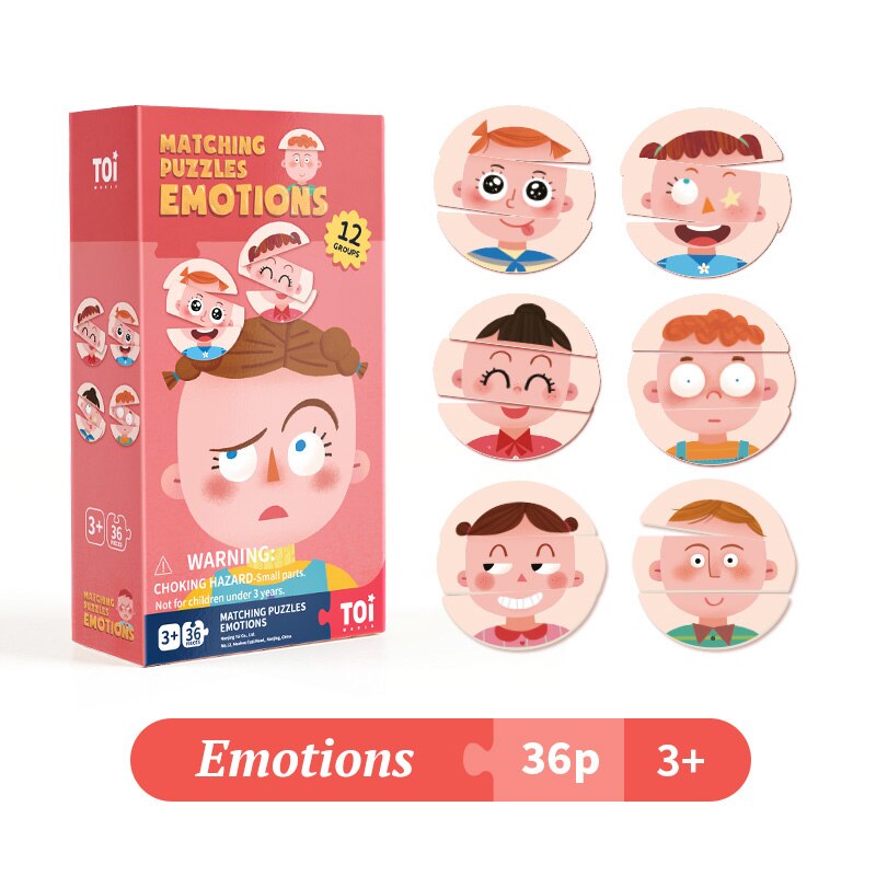 TOI World Matching Puzzle Cognitive Matching Jigsaw Montessori Baby Early Childhood Education Toys