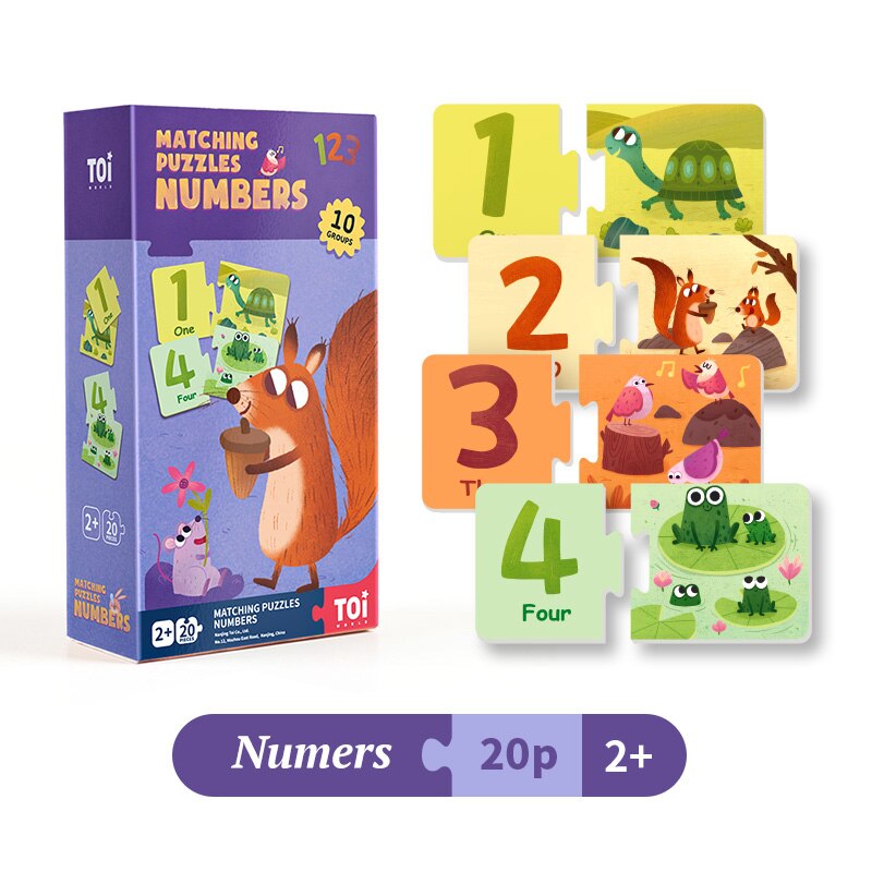 TOI World Matching Puzzle Cognitive Matching Jigsaw Montessori Baby Early Childhood Education Toys