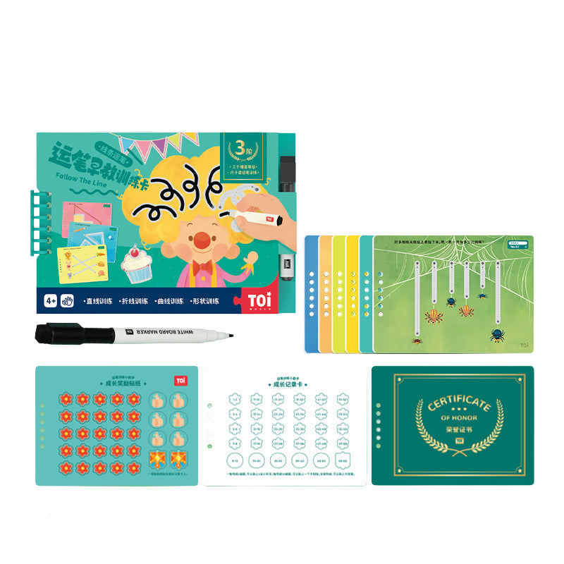 Toi World Multi Level Writing Training Cards Tracing Cards