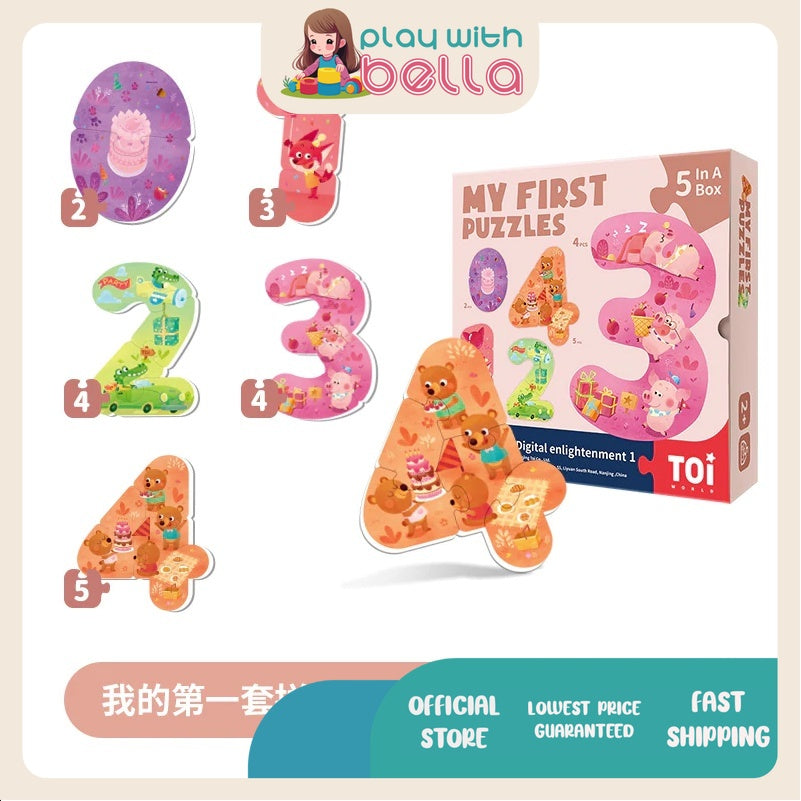 TOi World My First Puzzles Multi-Leveled Jigsaw Puzzle for Kids