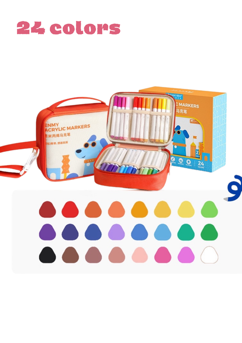 Acrylic Markers with Bag Cross Body Bag for Kids and Adults 24/36/48/60s
