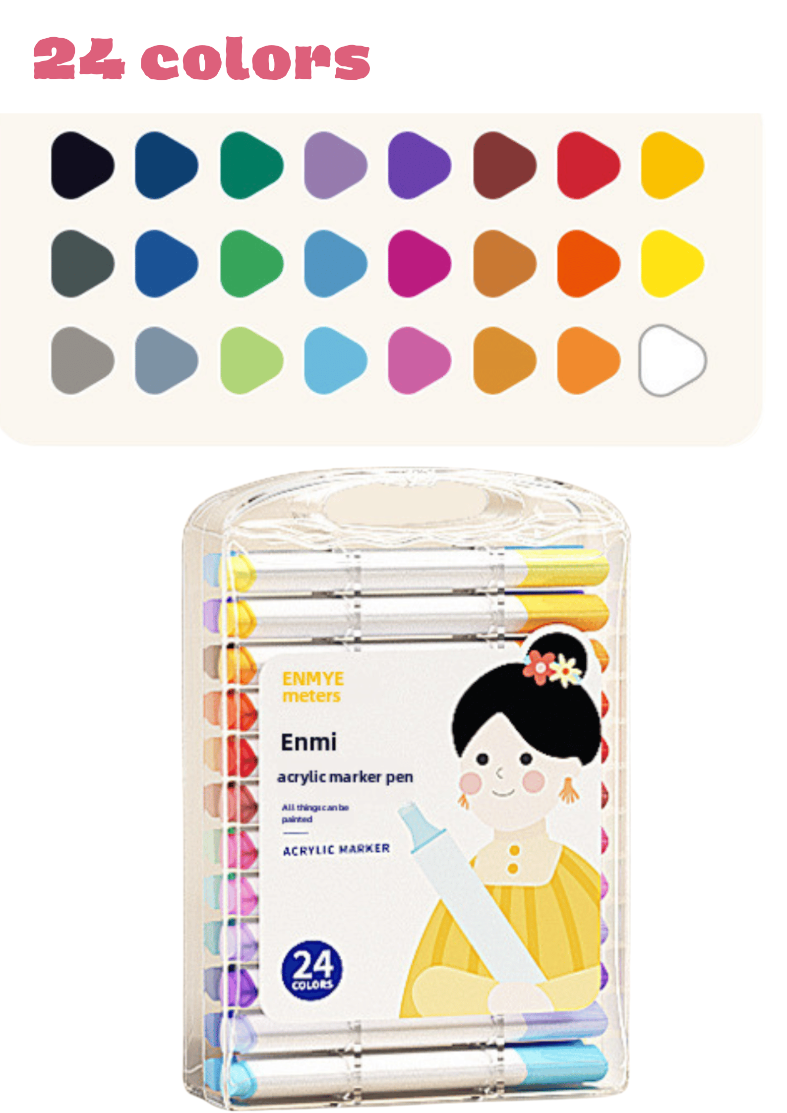 Acrylic Markers 12/24/36/48/60/80 Markers for Wood,Canvas,Stone,Rock Painting,Glass,Ceramic Surfaces