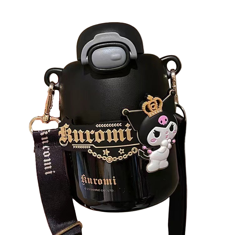 Sanrio Insulated TUMBLER VINTAGE Strap Crossbody Water Flask Toy Story Kuromi Melody Cinamorol 430ML