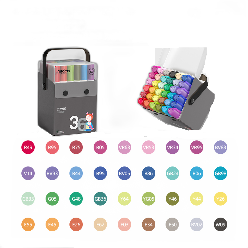 MiDeer Dual Tip Washable Markers 24/36/48/60 Colors