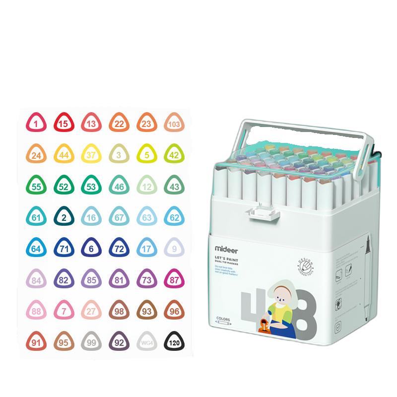 MiDeer Dual Tip Washable Markers 24/36/48/60 Colors