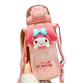 Sanrio Insulated Tumbler 3D Head Kuromi Cinamoroll Hello Kitty Alien Flask  with Straw & Strap 560ml