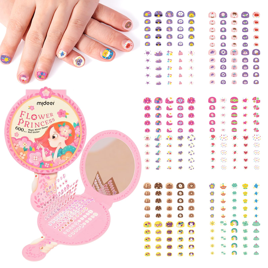 MiDeer Magic Mirror Theme Nail Stickers for Kids