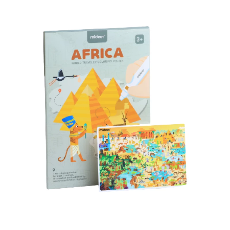 MiDeer World Traveler Coloring Poster