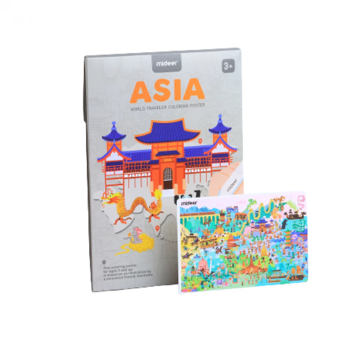 MiDeer World Traveler Coloring Poster