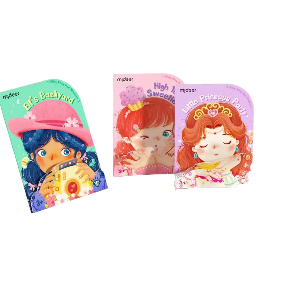 MiDeer 180pcs Bling Bling Nail Stickers for Kids