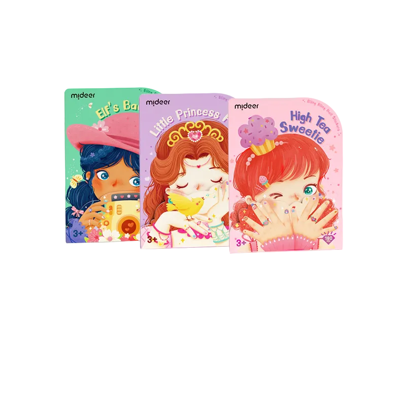 MiDeer 180pcs Bling Bling Nail Stickers for Kids