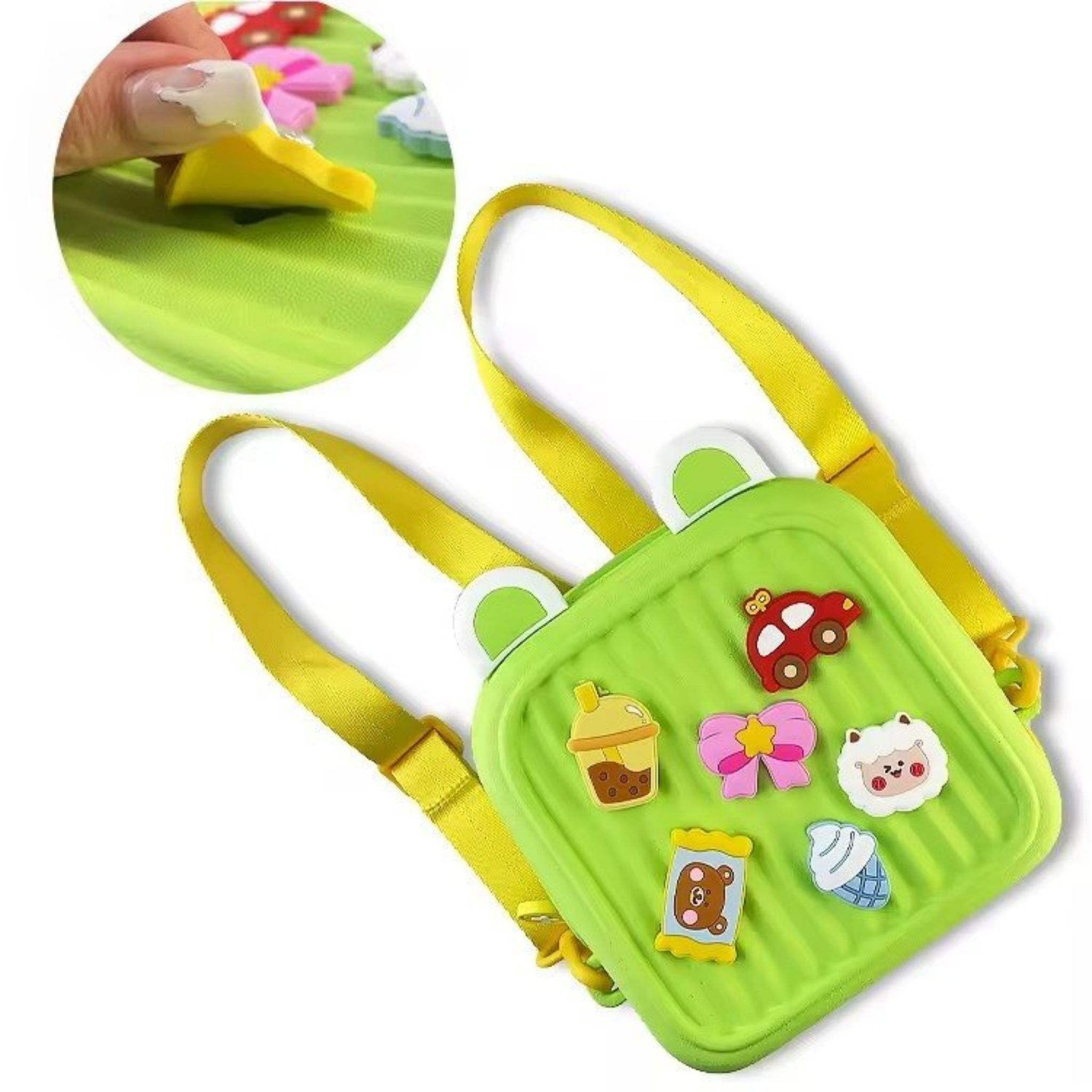 Cute DIY  mini silicon backpack