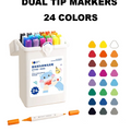 Play with Bella Enmy DUAL TIP Acrylic Markers in a Bucket 12/24/36/48s Washable Markers